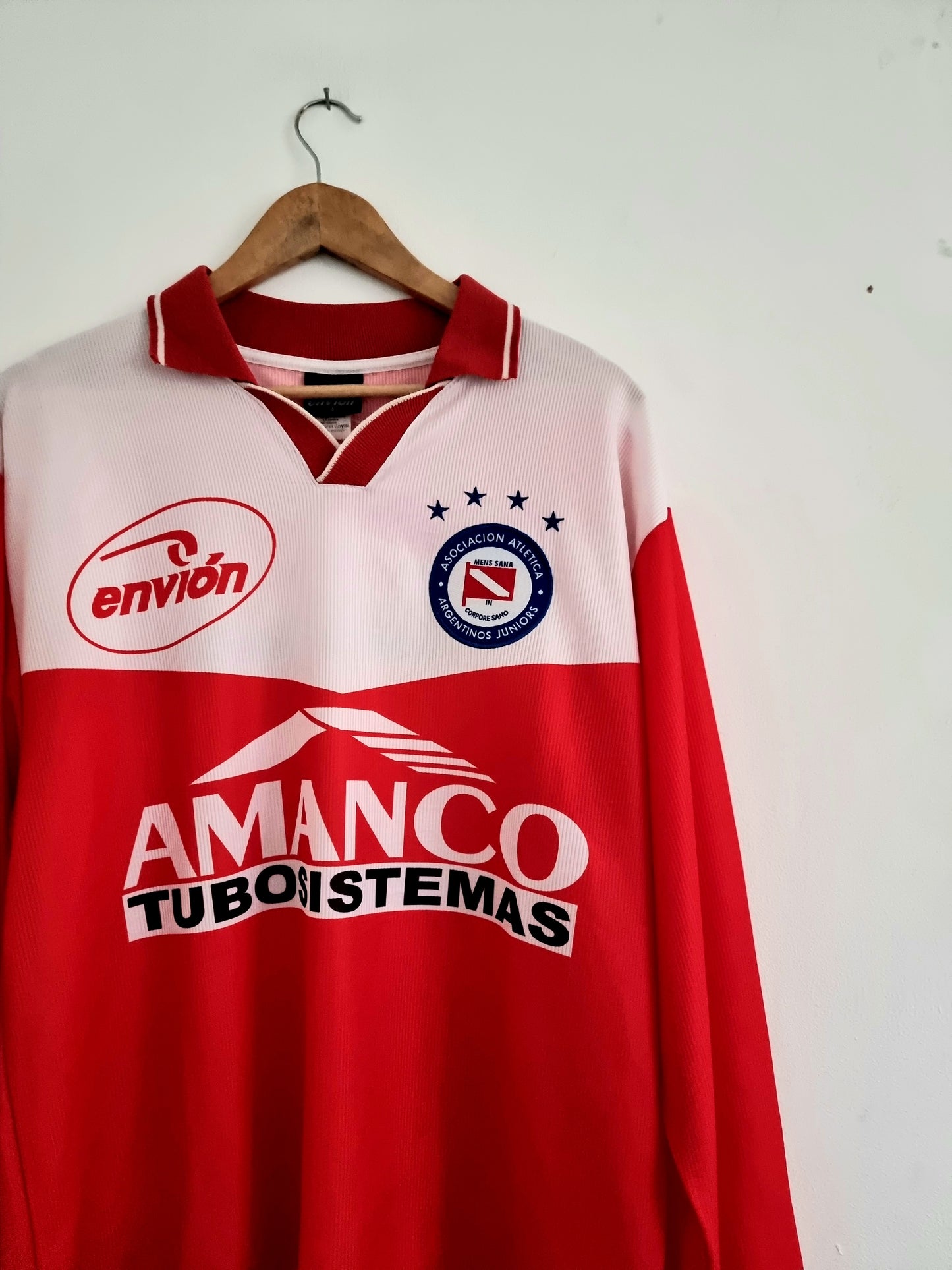 Envion Argentinos Juniors 01/02 Long Sleeve Home Shirt XL