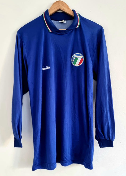 Diadora Italy 86/90 Long Sleeve Home Shirt XL