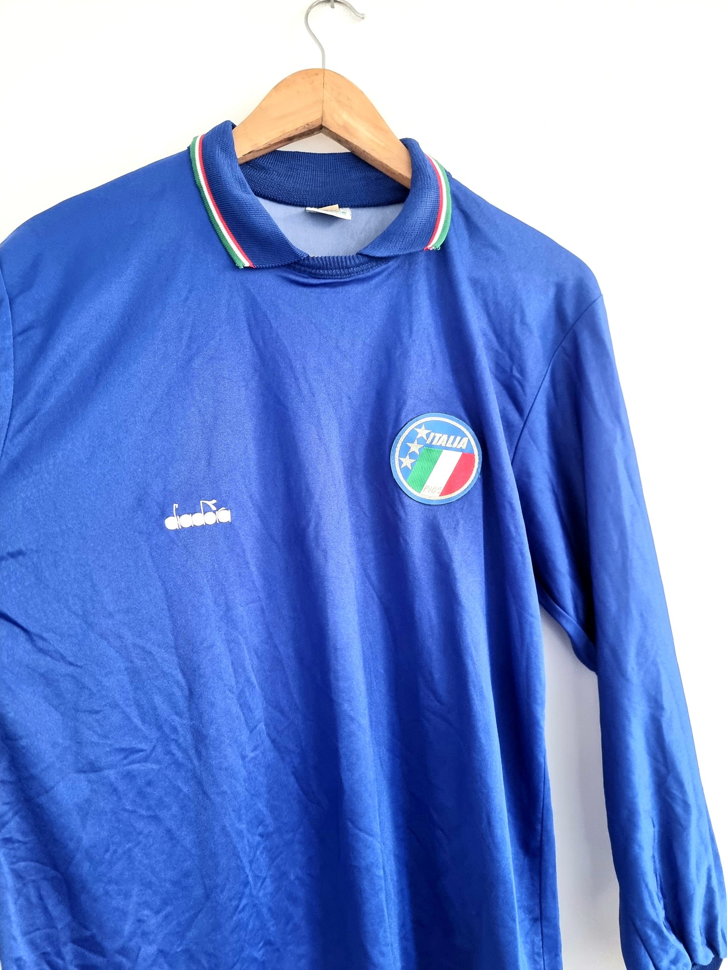 Diadora Italy 86/90 Long Sleeve Home Shirt XL