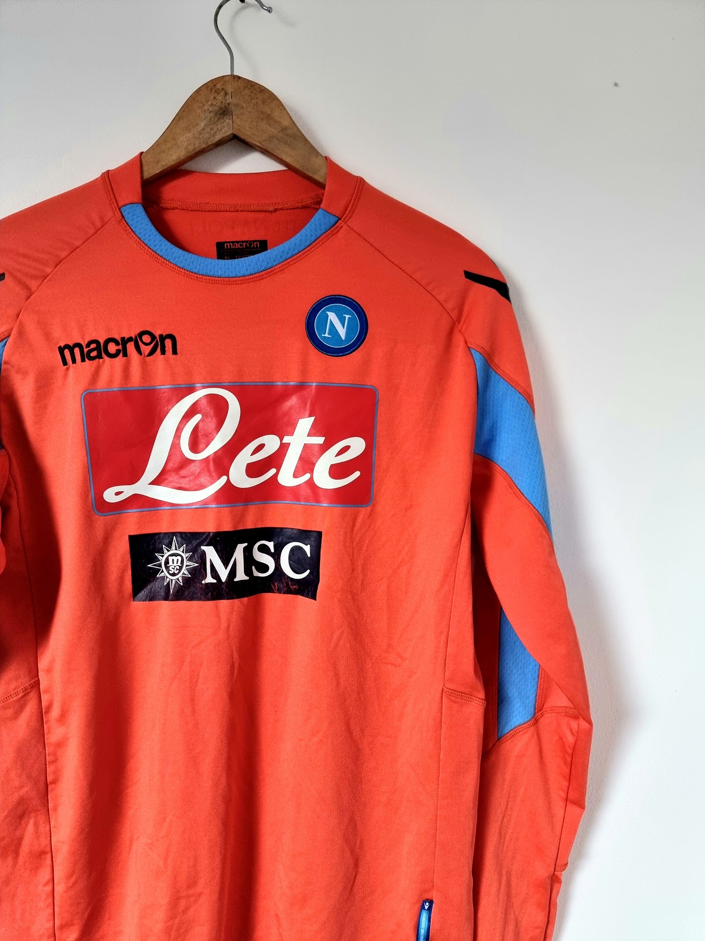 Macron Napoli 11/12 Long Sleeve Player Issue Goalkeeper Shirt XL