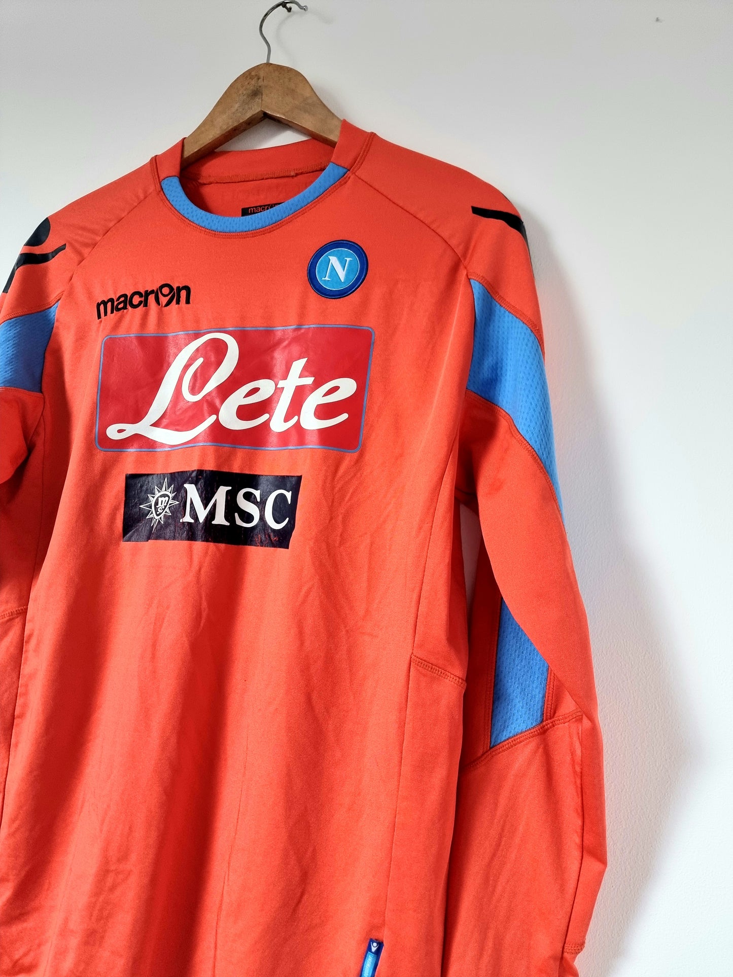 Macron Napoli 11/12 Long Sleeve Player Issue Goalkeeper Shirt XL