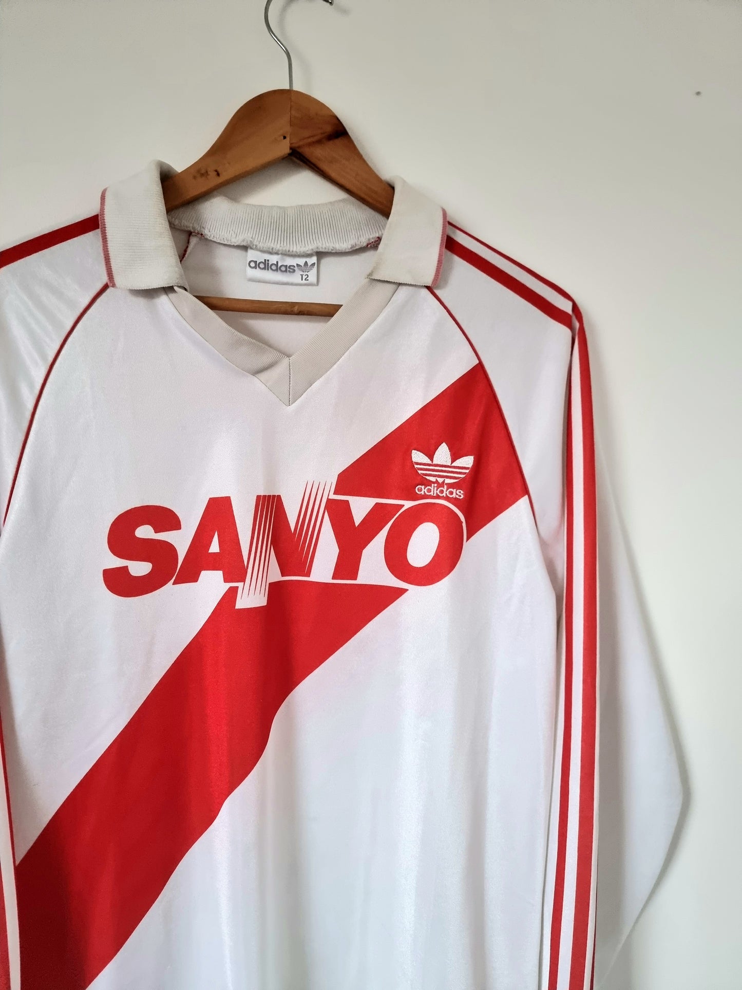 Adidas River Plate 92/93 Long Sleeve Home Shirt Medium