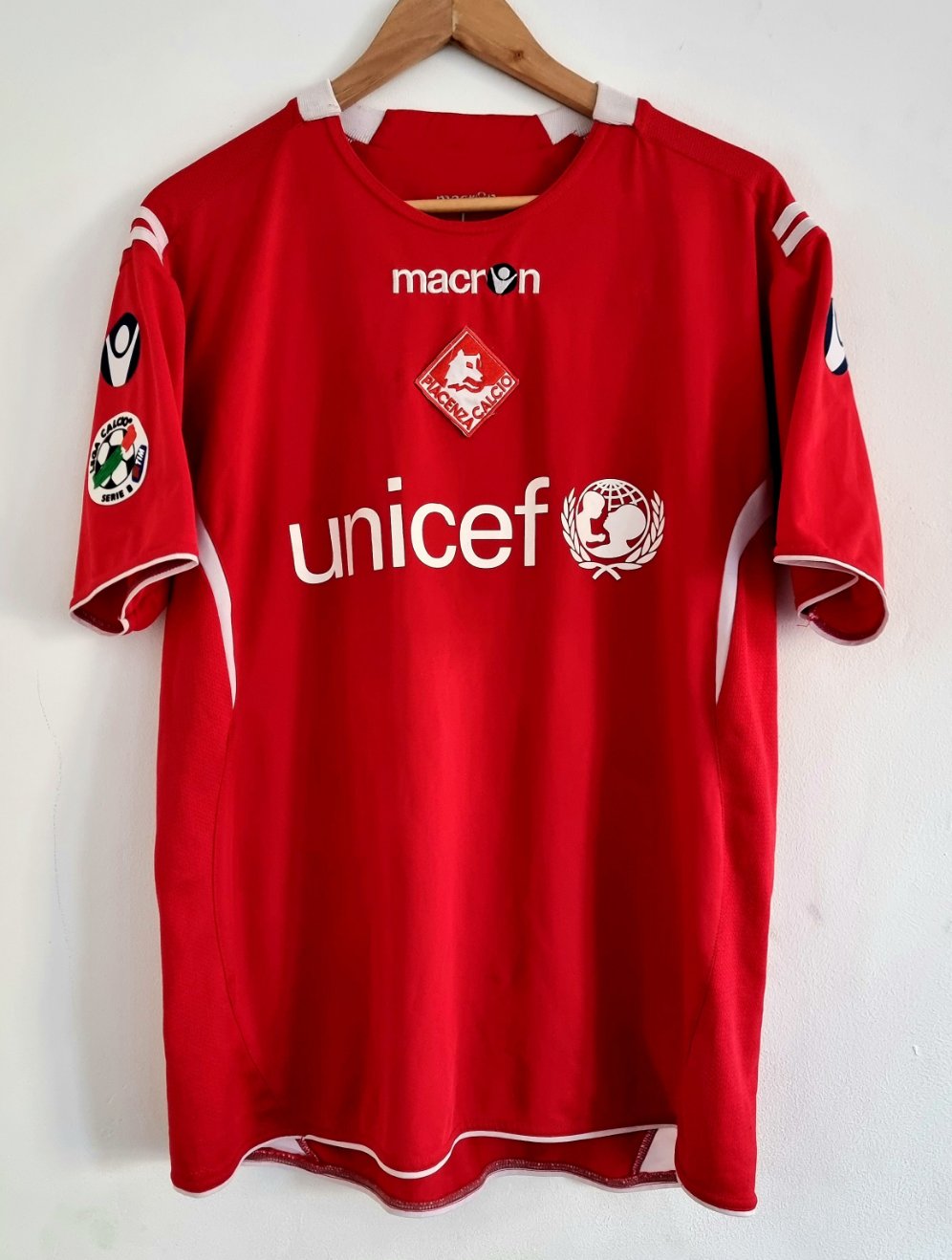 Macron Piacenza 09/10 'Guzman 21' Player Issue Home Shirt Large