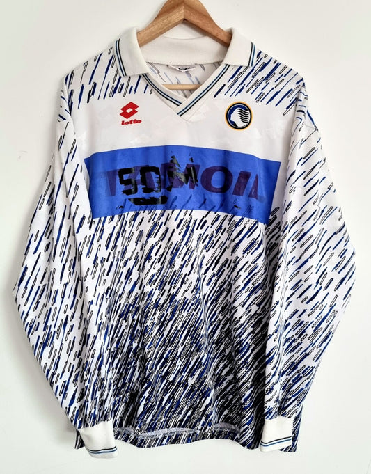 Lotto Atalanta 91/93 Long Sleeve Player Issue Away Shirt XL