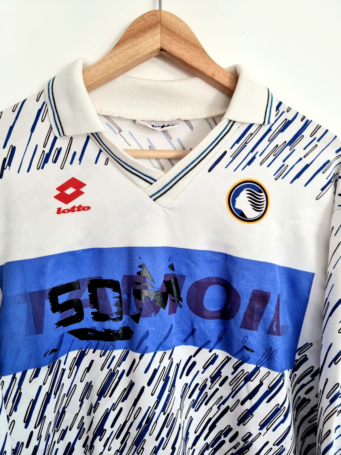 Lotto Atalanta 91/93 Long Sleeve Player Issue Away Shirt XL