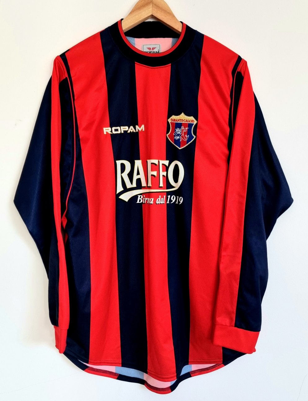 Ropam Taranto Calcio 00/01 Long Sleeve Home Shirt Large