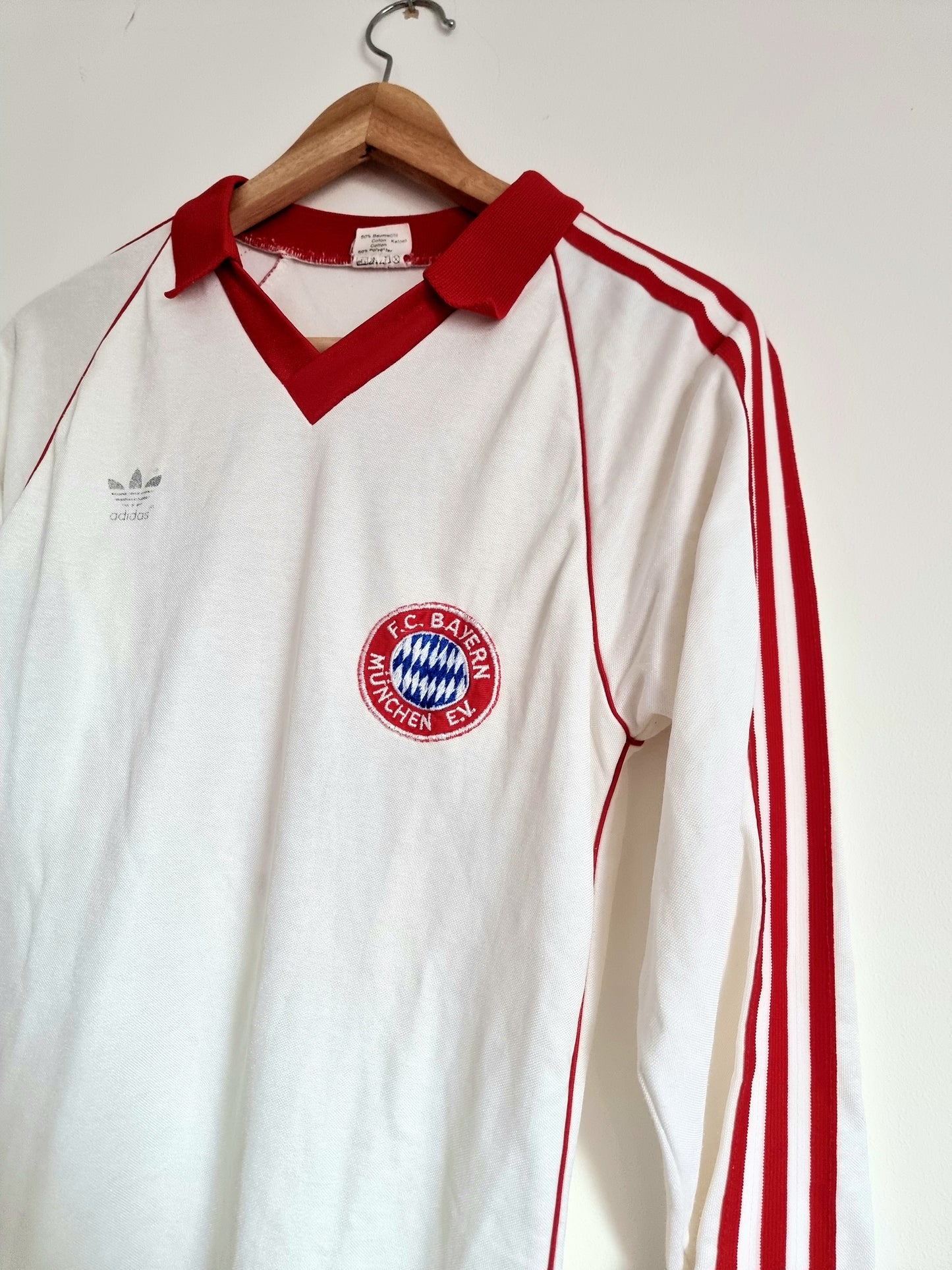 Adidas Bayern Munich Late 70s / Early 80s Long Sleeve Away Shirt Medium