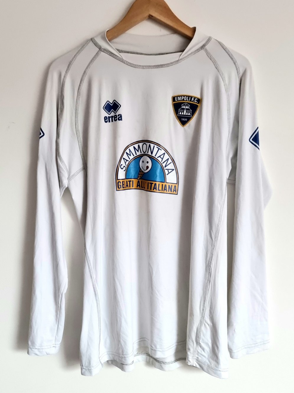 Errea Empoli 03/04 'Vargas 31' Player Issue Long Sleeve Away Shirt XL