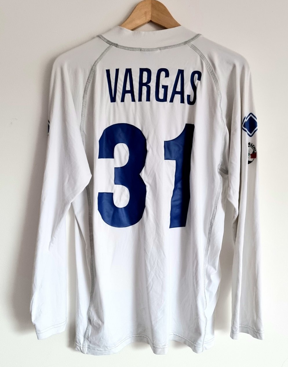 Errea Empoli 03/04 'Vargas 31' Player Issue Long Sleeve Away Shirt XL