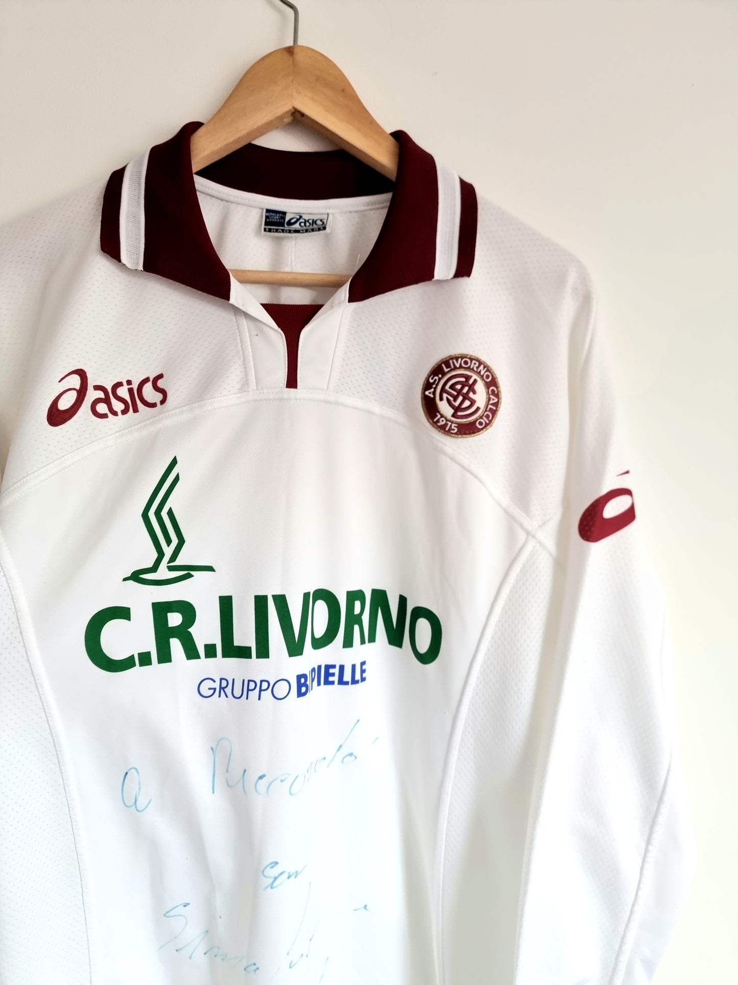 Asics Livorno 02/03 'Vanigli 6' Signed Long Sleeve Away Shirt XL