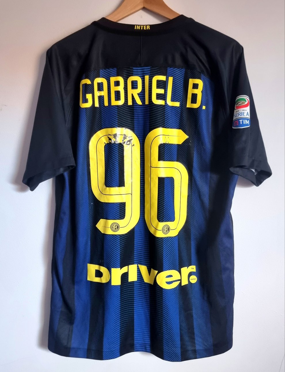 Nike Inter Milan 16/17  'Gabriel B 96' Home Shirt Large