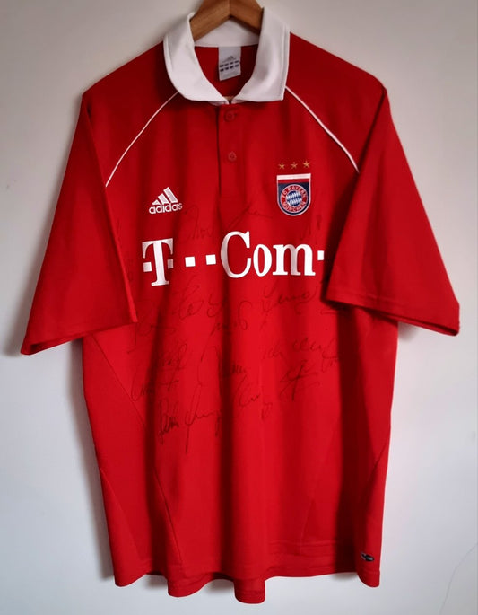 Adidas Bayern Munich 05/06 Squad Signed Home Shirt Large