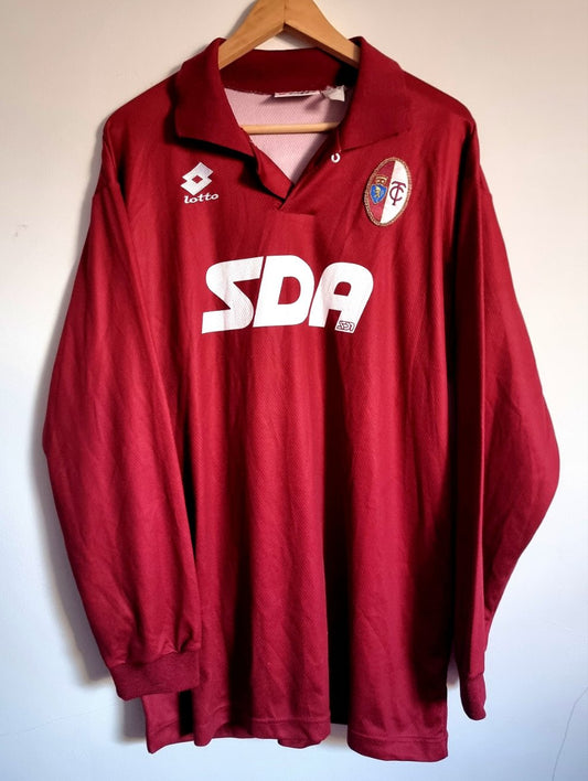 Lotto Torino 95/96 Player Issue Long Sleeve Home Shirt XL