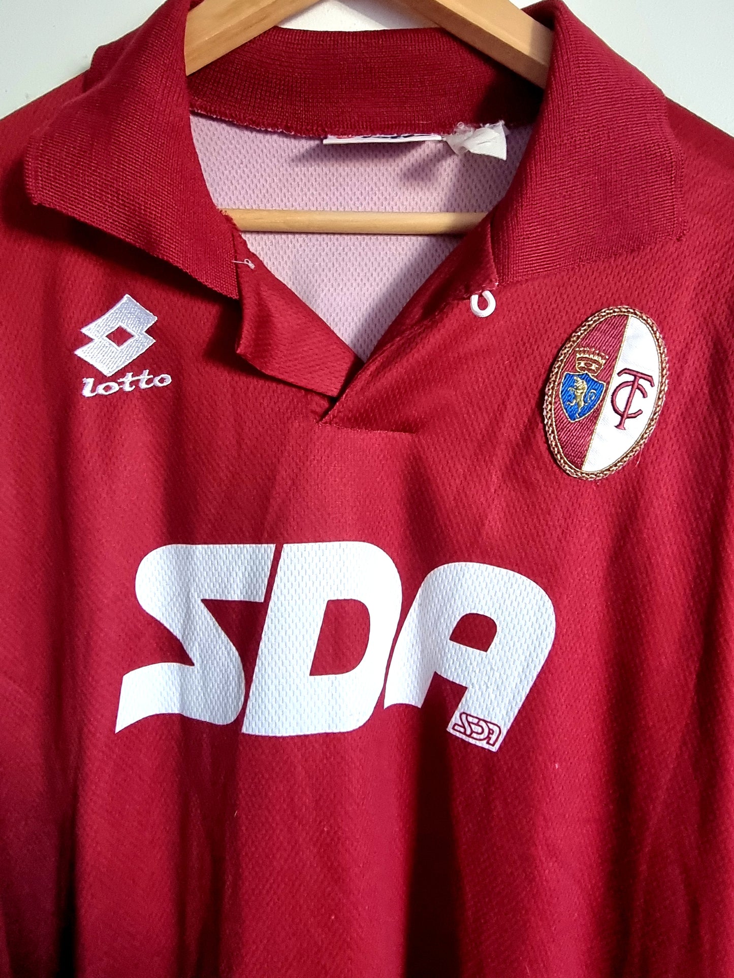 Lotto Torino 95/96 Player Issue Long Sleeve Home Shirt XL