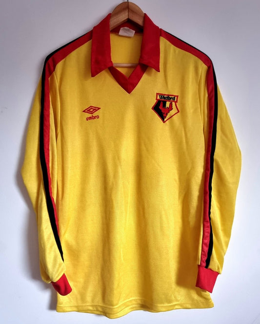 Umbro Watford 80/82 Long Sleeve Home Shirt Medium