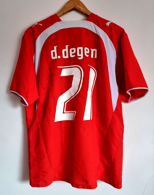 Puma Switzerland 06/08 'Degen 21' Signed Home Shirt Large